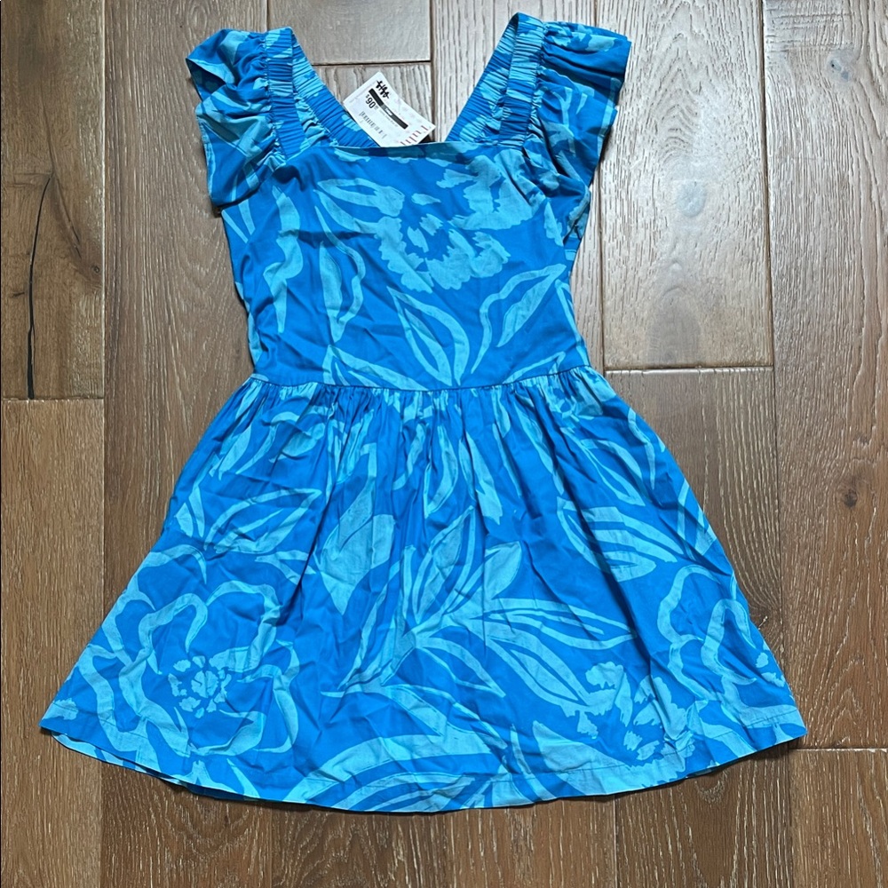 Briton Court Blue print dress XS NWT!